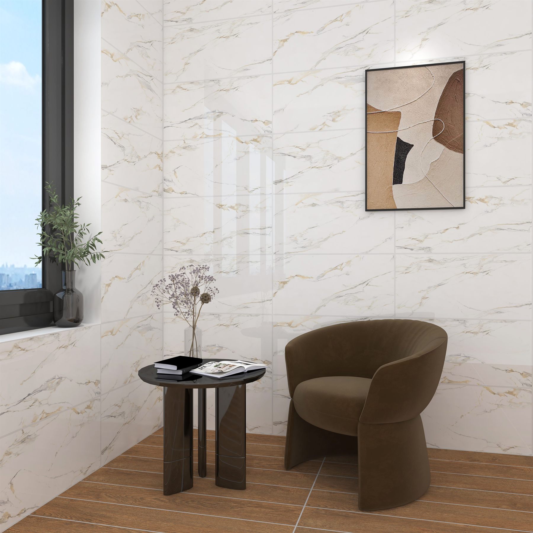 Gạch Ceramic Kháng Khuẩn 4080CARARAS006-H+ — Dong Tam (ảnh 3)